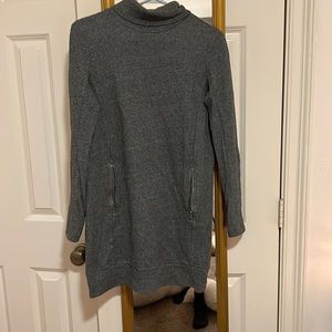 Womens Grey Turtle Neck Dress